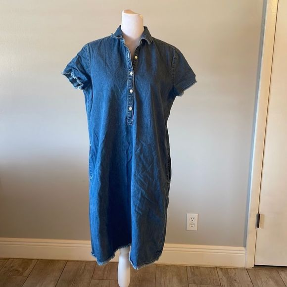 [J. McLaughlin] Denim Short Sleeve Dress - Size Small - Picture 1 of 8